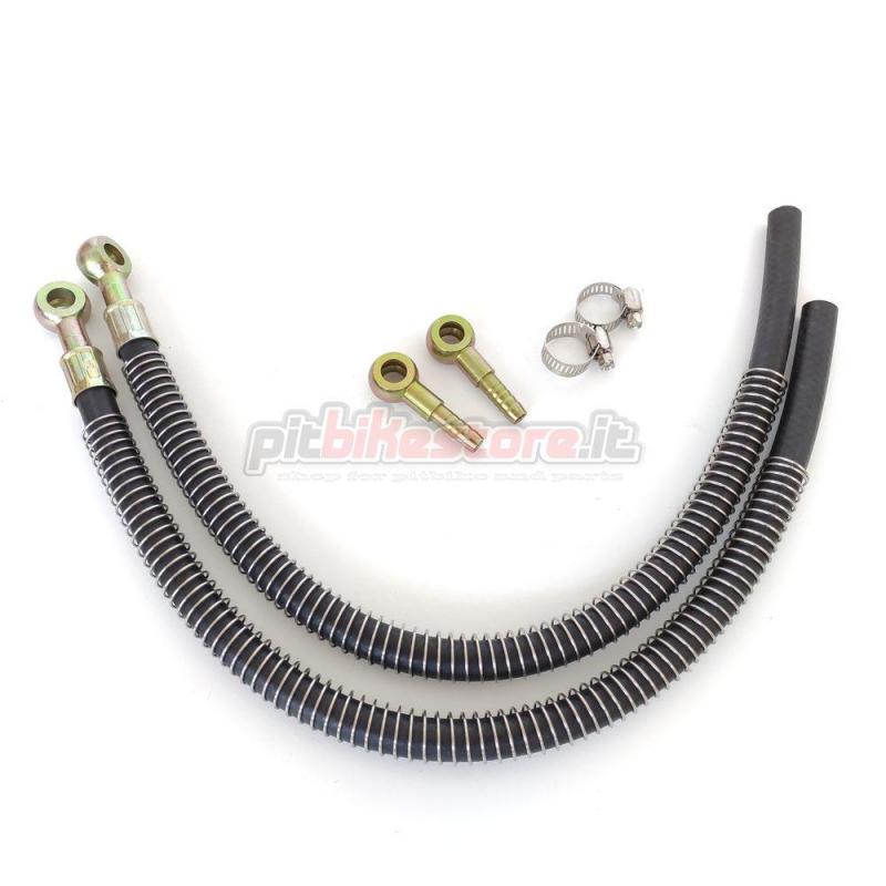 pit bike oil cooler rubber lines 470mm 10/10 pit bike oil cooler rubber lines 470mm 10/10