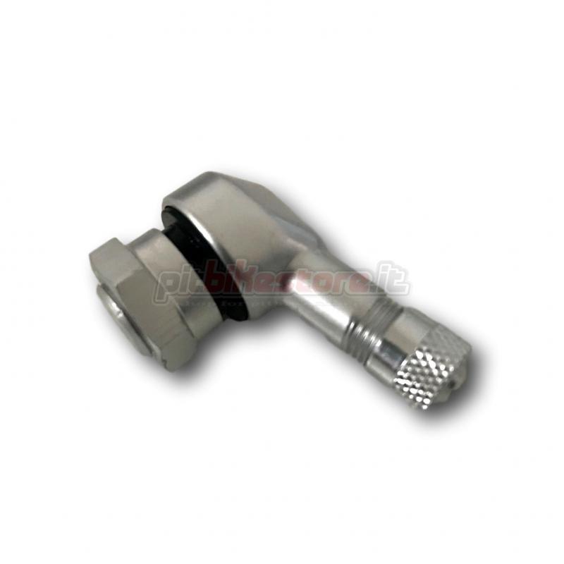 VALVOLA TUBELESS 90 GRADI ALLUMINIO ARGENTO VALVOLA TUBELESS 90 GRADI ALLUMINIO ARGENTO